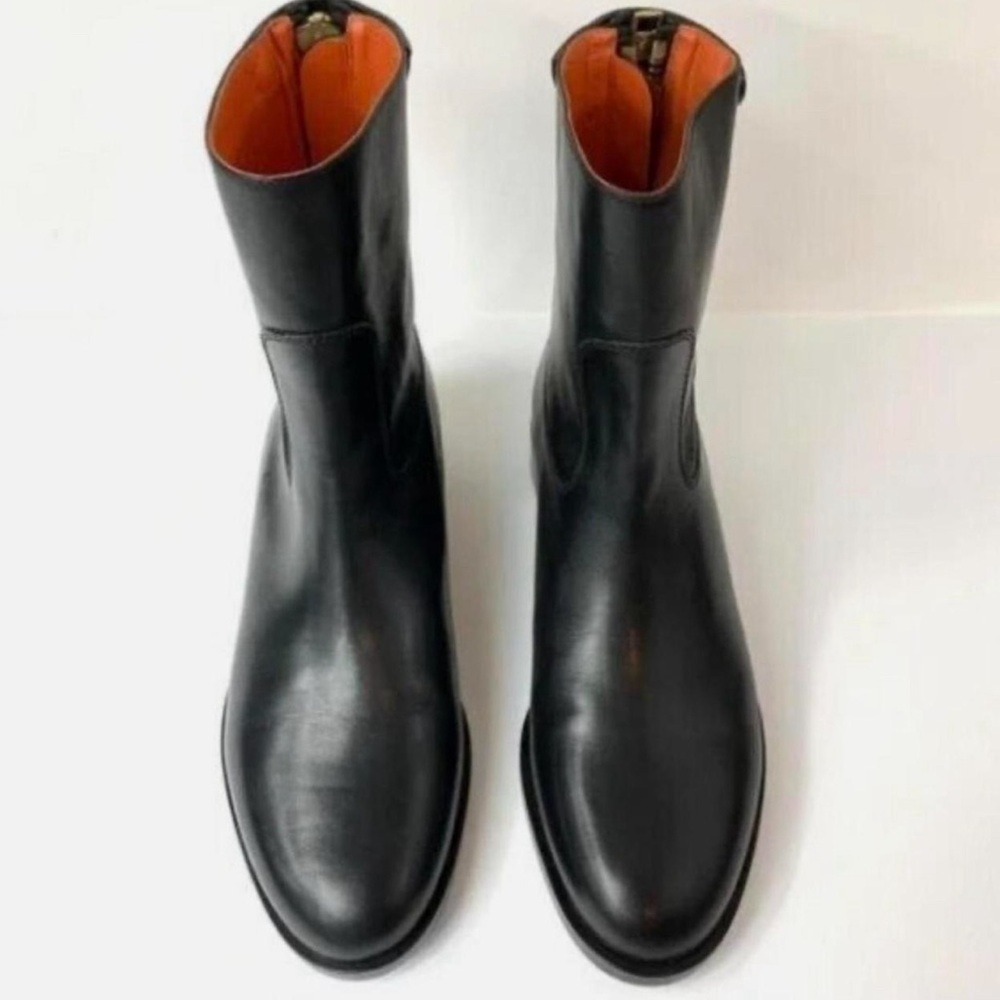 Authentic Chloe MadeinItaly Black Leather Back Zip ClassicAnkle Boot Bootie S39 - Picture 5 of 14